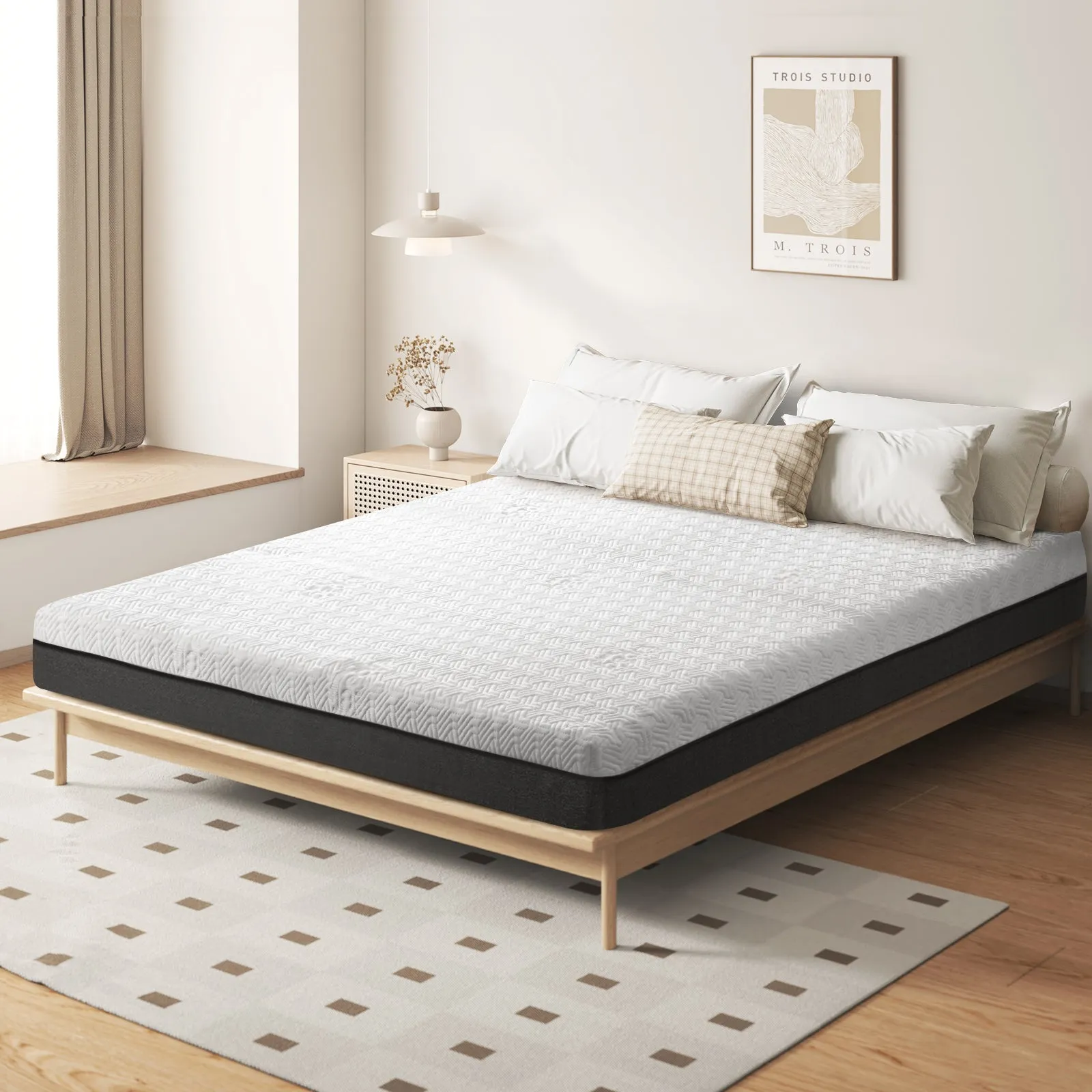Bedra Mattress No Spring Gel Memory Foam Bed Mattresses King Single Double Queen