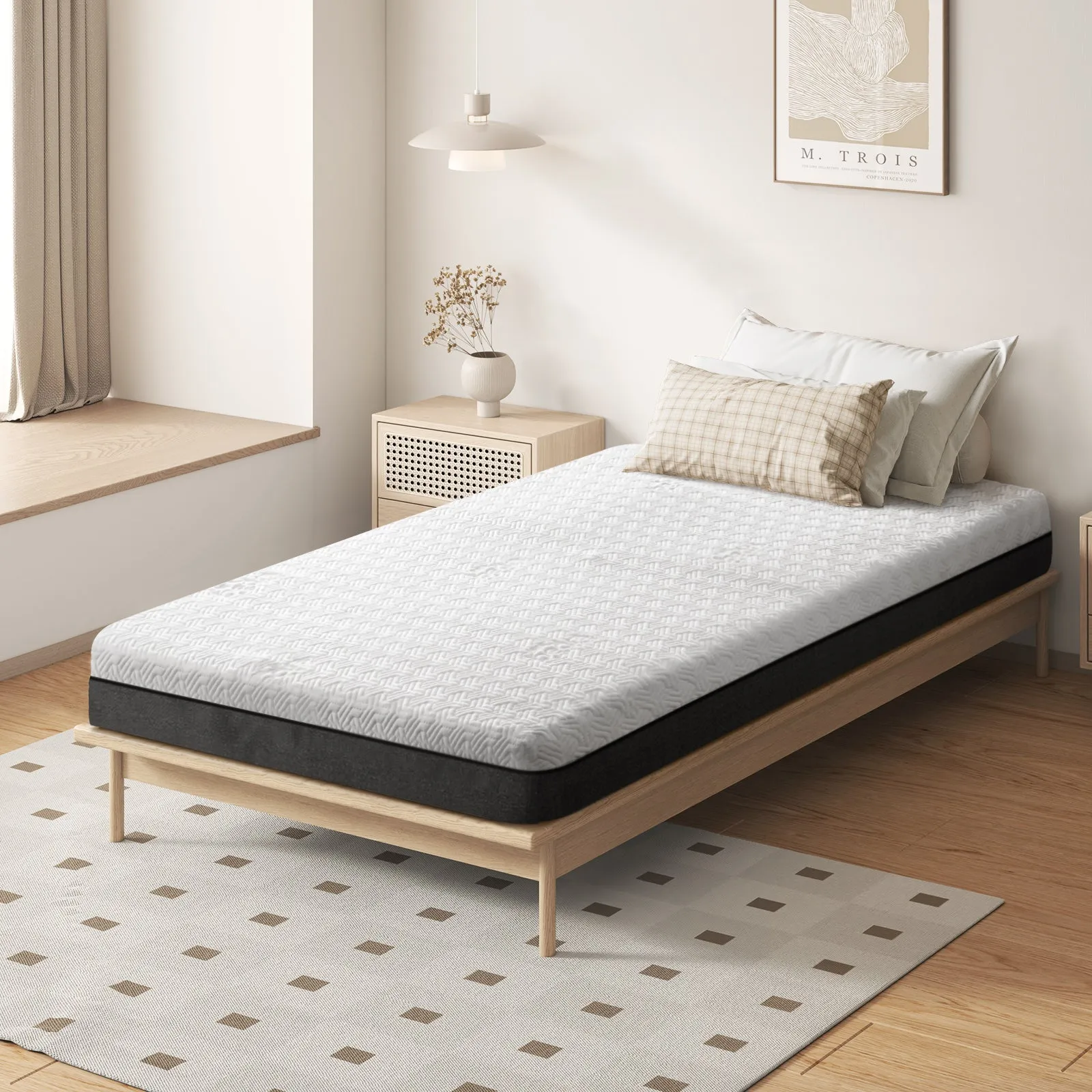 Bedra Mattress No Spring Gel Memory Foam Bed Mattresses King Single Double Queen