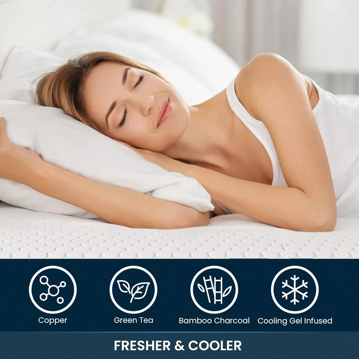 BedStory Extra Firm Mattress Topper King Size 4 inch, Pain-Relief Memory Foam Bed Topper, Enhanced Cooling Gel Infused, Skin-Friendly Non-Slip Mattress Pad, CertiPUR-US Certified