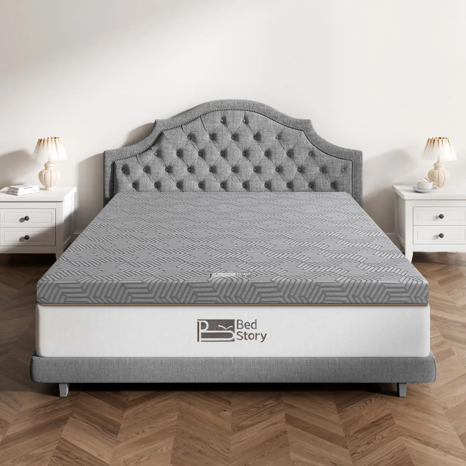 BedStory Firm Mattress Topper King - 4 Inch Memory Foam Mattress Topper - High Density Foam Bed Toppers for Back Pain Relief