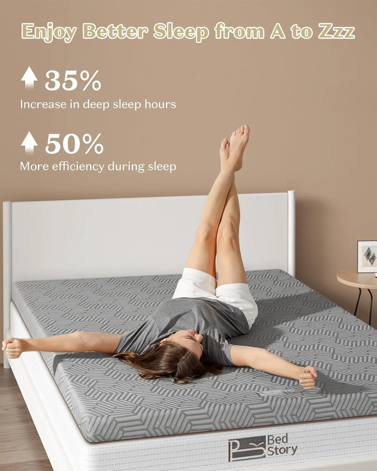 BedStory Firm Mattress Topper King - 4 Inch Memory Foam Mattress Topper - High Density Foam Bed Toppers for Back Pain Relief