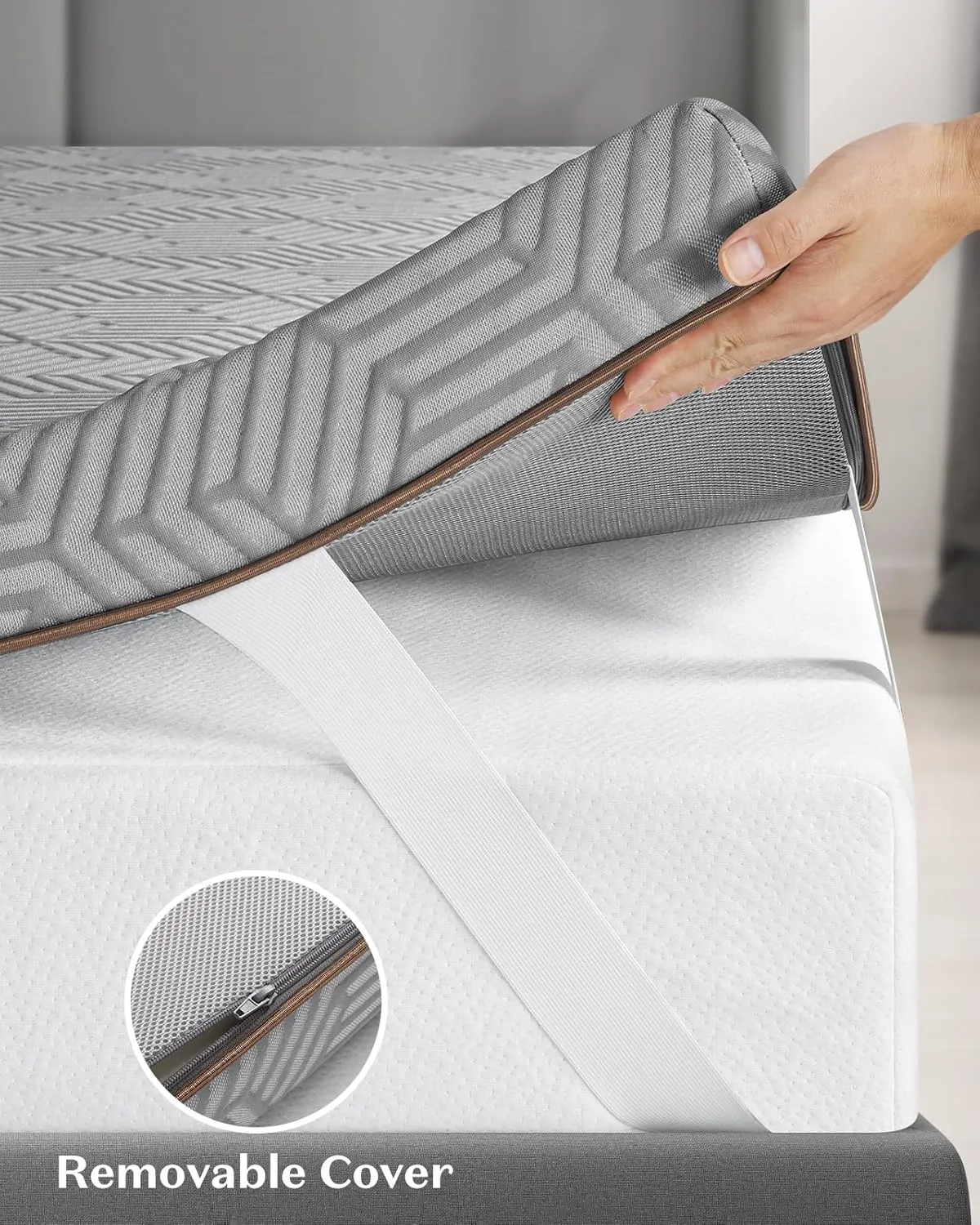 BedStory Firm Mattress Topper King - 4 Inch Memory Foam Mattress Topper - High Density Foam Bed Toppers for Back Pain Relief