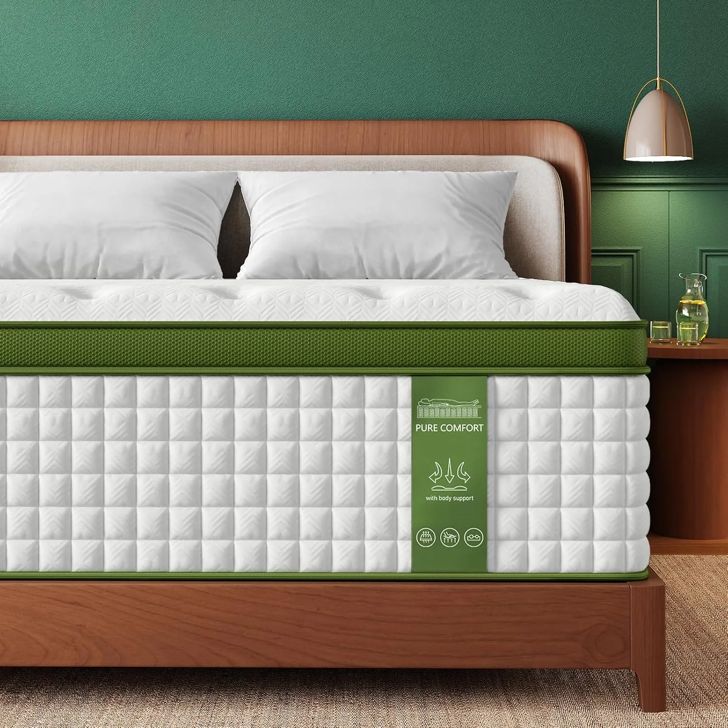 BedStory Queen Mattress for Side Sleepers & Couples,12 Inch Cooling Gel Hybrid Bed Extra Lumbar & Shoulder Support CertiPUR-US with 760  Pocket Springs, Pain Relief Fiberglass-Free