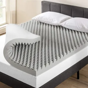 Best Price Mattress Mellow 4 Inch Egg Crate Memory Foam Mattress Topper with Infusion, Twin