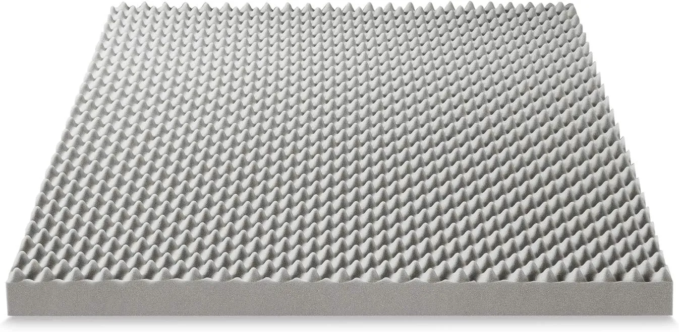 Best Price Mattress Mellow 4 Inch Egg Crate Memory Foam Mattress Topper with Infusion, Twin