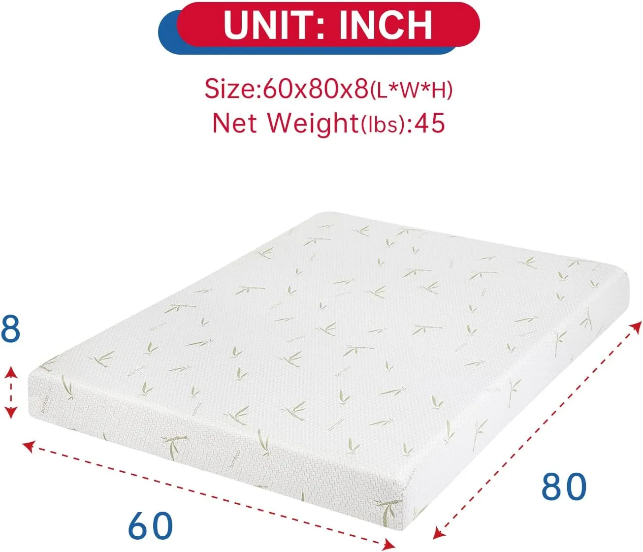 BestMassage 8 in Gel Memory Foam Mattress Mattresses for Cool Sleep & Pressure Relief,Medium Firm Mattresses CertiPUR-US Certified/Bed-in-a-Box (8 in, Queen)