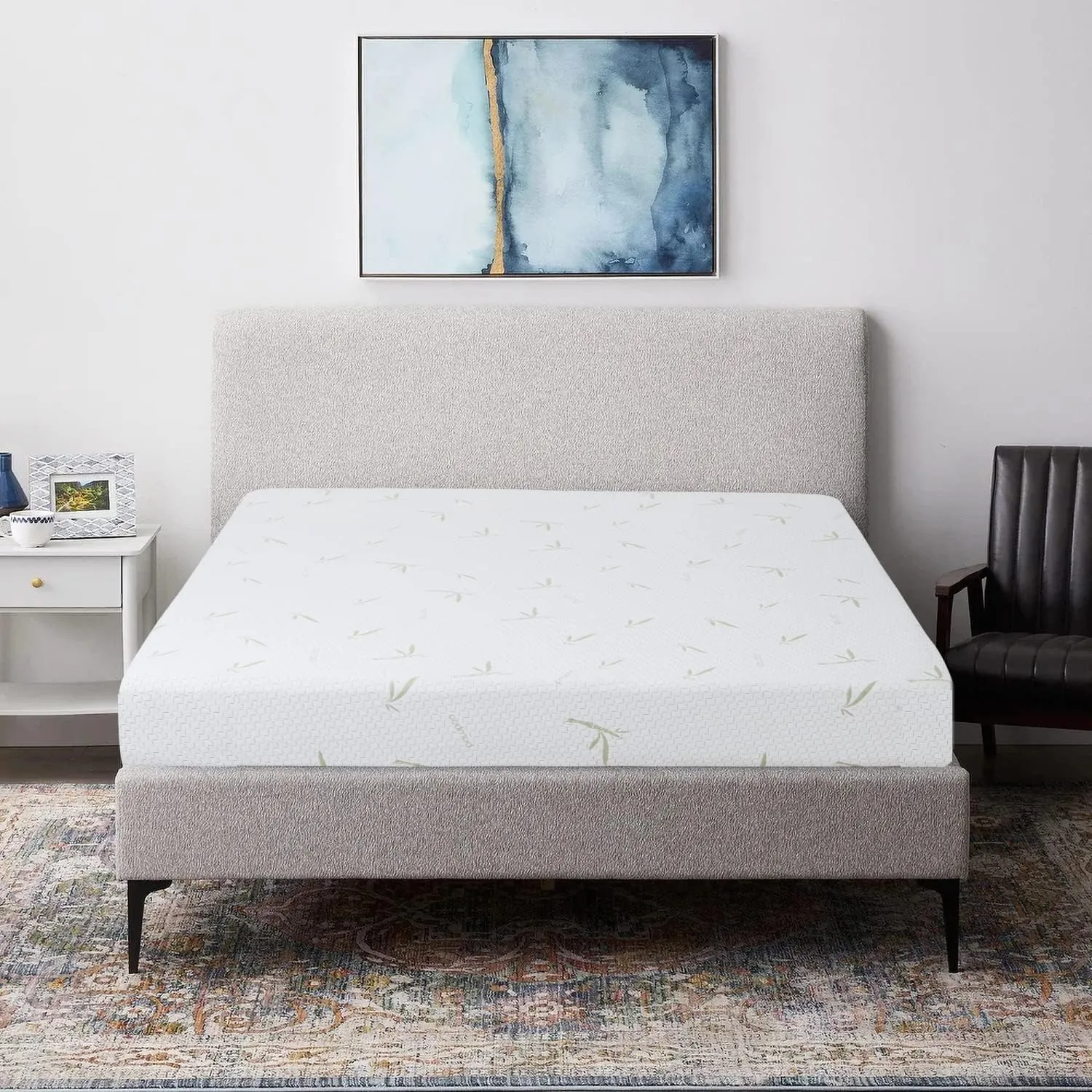 BestMassage 8 in Gel Memory Foam Mattress Mattresses for Cool Sleep & Pressure Relief,Medium Firm Mattresses CertiPUR-US Certified/Bed-in-a-Box (8 in, Queen)