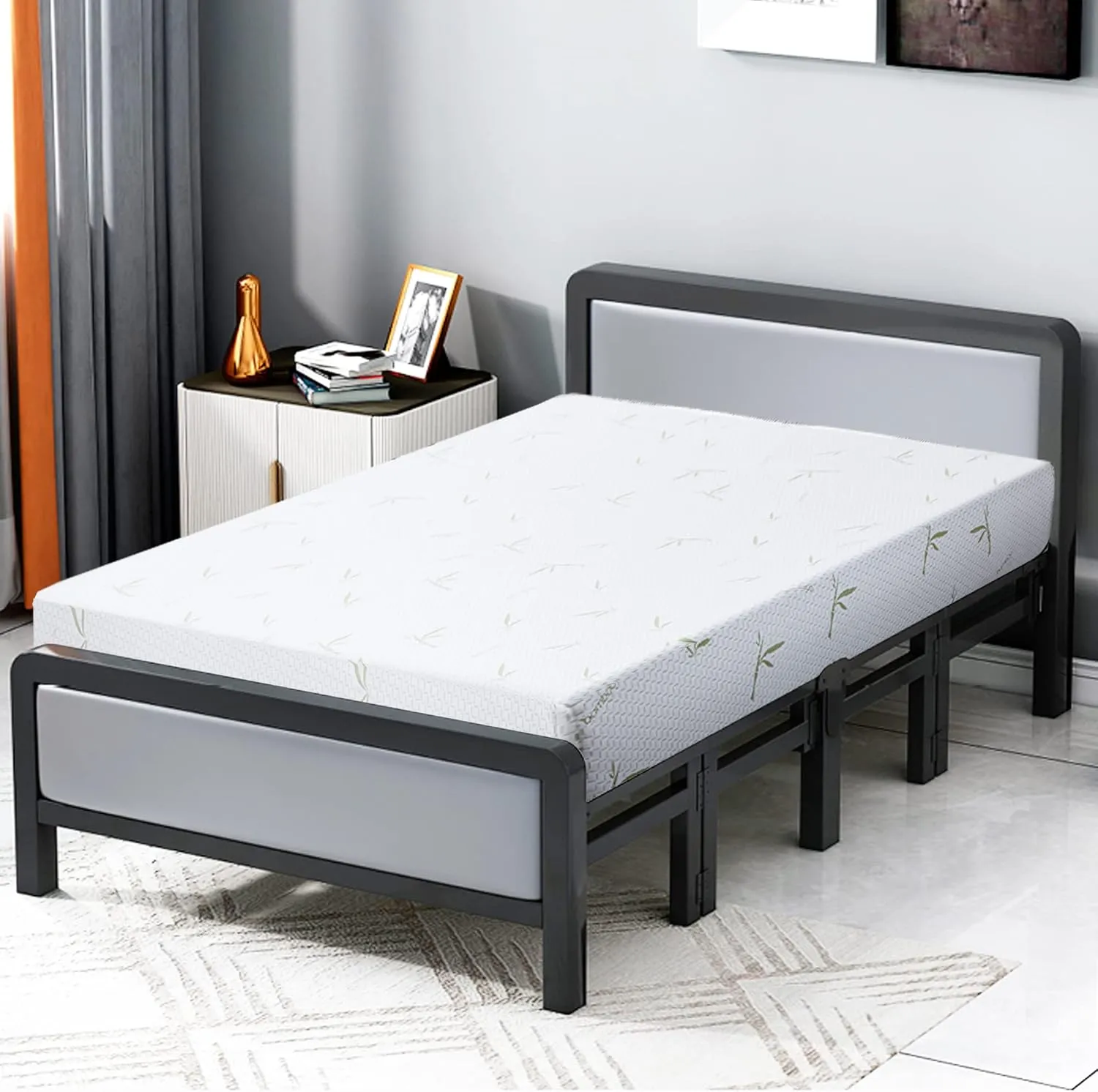 BestMassage 8 in Gel Memory Foam Mattress Mattresses for Cool Sleep & Pressure Relief,Medium Firm Mattresses CertiPUR-US Certified/Bed-in-a-Box (8 in, Queen)