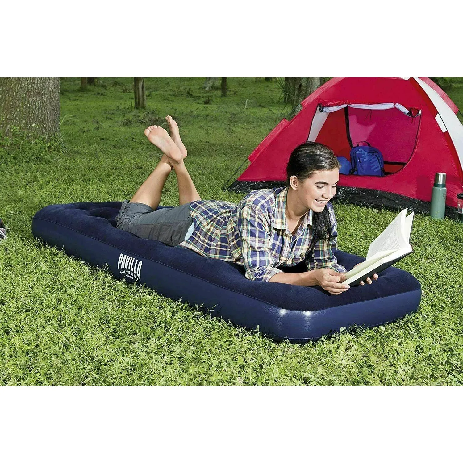 Bestway Inflatable Single Air Bed Premium Quality Flocked Blow Up Mattress