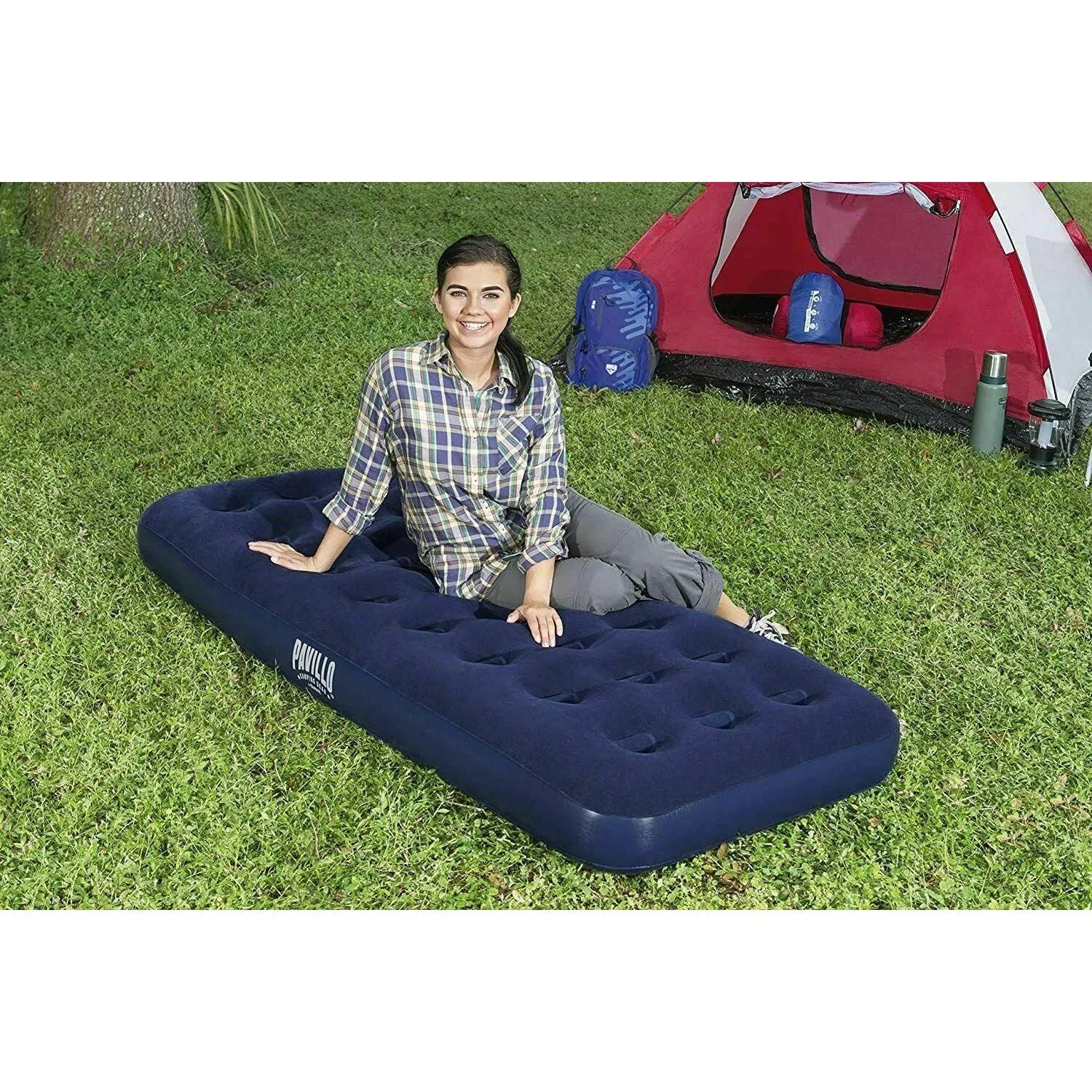 Bestway Inflatable Single Air Bed Premium Quality Flocked Blow Up Mattress