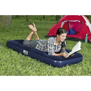 Bestway Inflatable Single Air Bed Premium Quality Flocked Blow Up Mattress