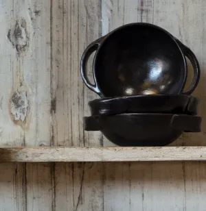 Black Terracotta Serving Bowl