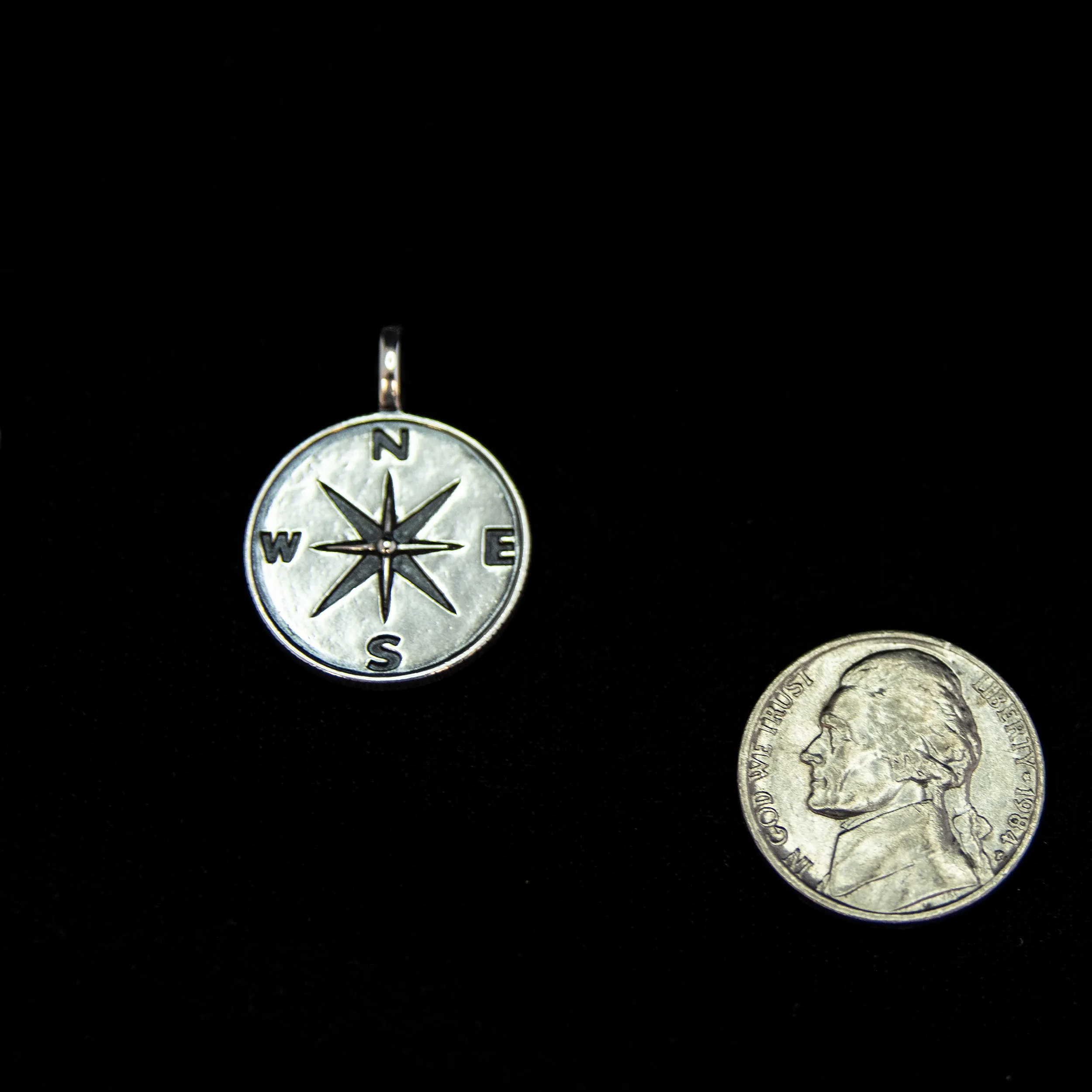 boone men's compass necklace • retirement