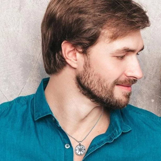 boone men's compass necklace • retirement