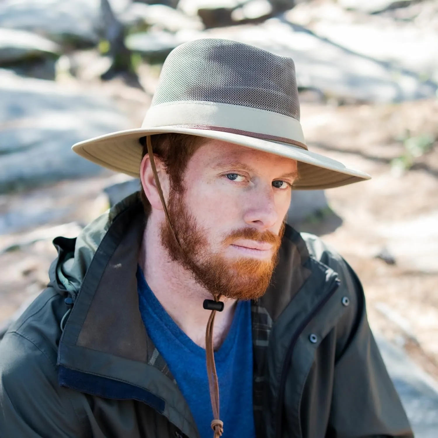 Bouie Safari Sun Hat - UPF 50 , Water-Repellent Wide Brim Bucket Hat for Hiking, Fishing