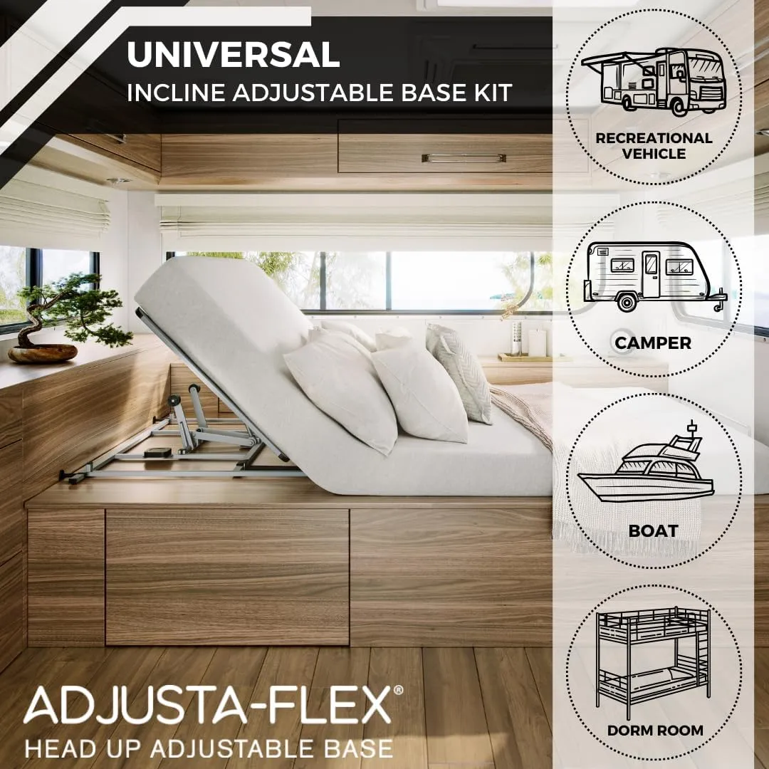 Boyd Sleep Twin Adjusta Flex Power Adjustable Base Frame, Quiet Powerful Motor, Wireless Remote W/Head Incline, Recline, Mattress Compatible, Steel Frame, Effortless Assembly-Zero Clearance