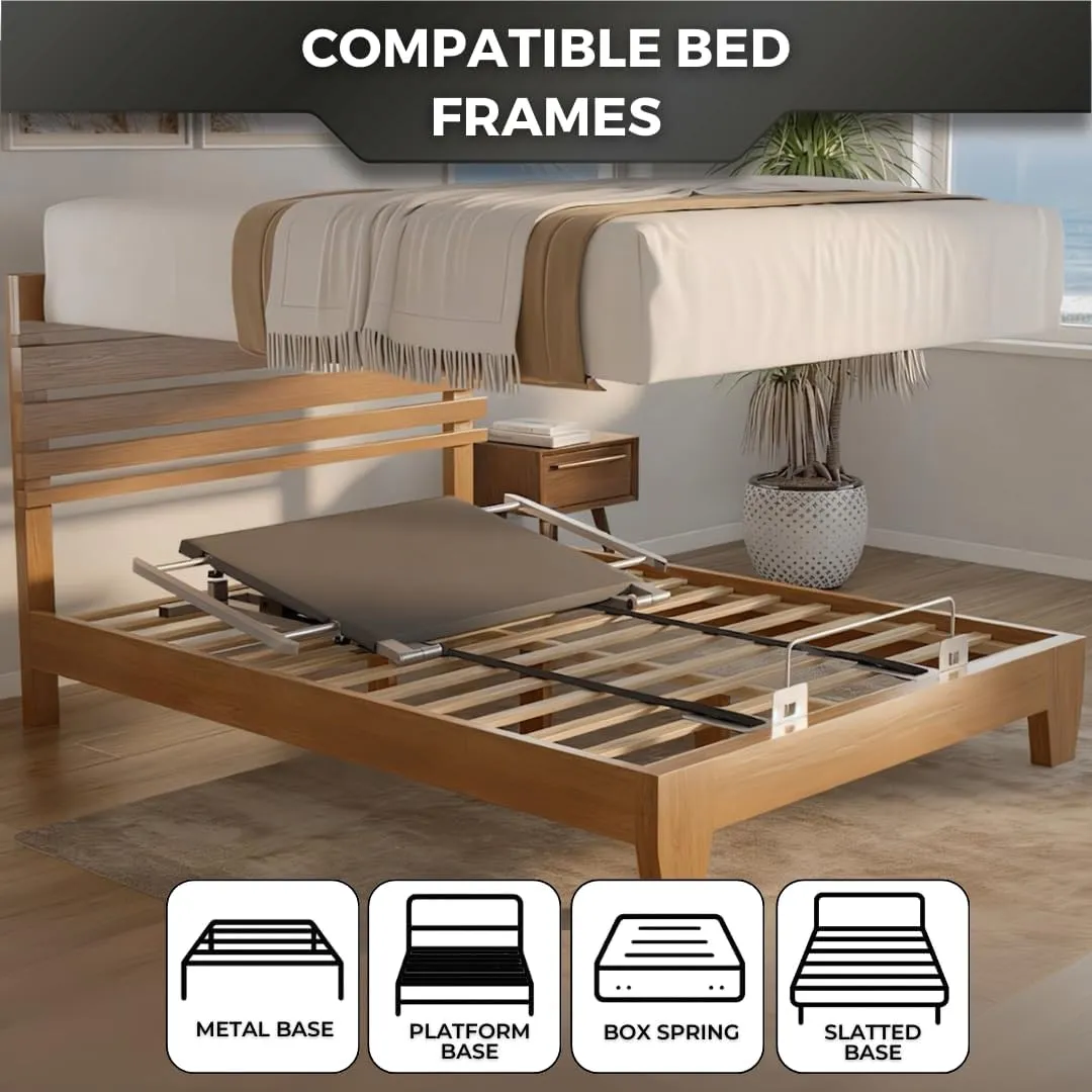 Boyd Sleep Twin Adjusta Flex Power Adjustable Base Frame, Quiet Powerful Motor, Wireless Remote W/Head Incline, Recline, Mattress Compatible, Steel Frame, Effortless Assembly-Zero Clearance