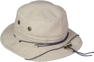 Broner Canyon Soft Cotton Bucket Hat with Multi-Colored Chin Cord