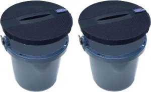 Bucket Cover - 5 Gallon Trash Can Cover Converter for Boat Buckets - Fishing & Boating Accessories - Black Mesh - 2 Pack