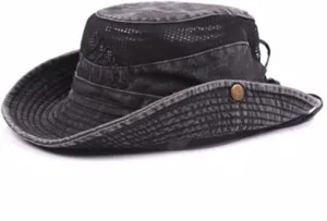 Bucket Hat Men's Cap Summer Mesh Breathable Retro Cotton Bucket Hat Panama Jungle Fishing Hats Dad's Beach Cap Buck
