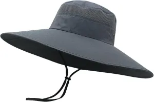 Bucket Hat Oversized Brim Summer Fisherman Hat Quick Drying Mesh Lightweight Breathable Sun Cap Man Big Size Bucket