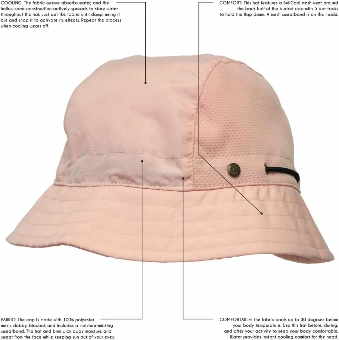 BUILTCOOL Adult Mesh Panel Bucket Cap – Boonie Hat for Fishing, Camping, and Kayaking