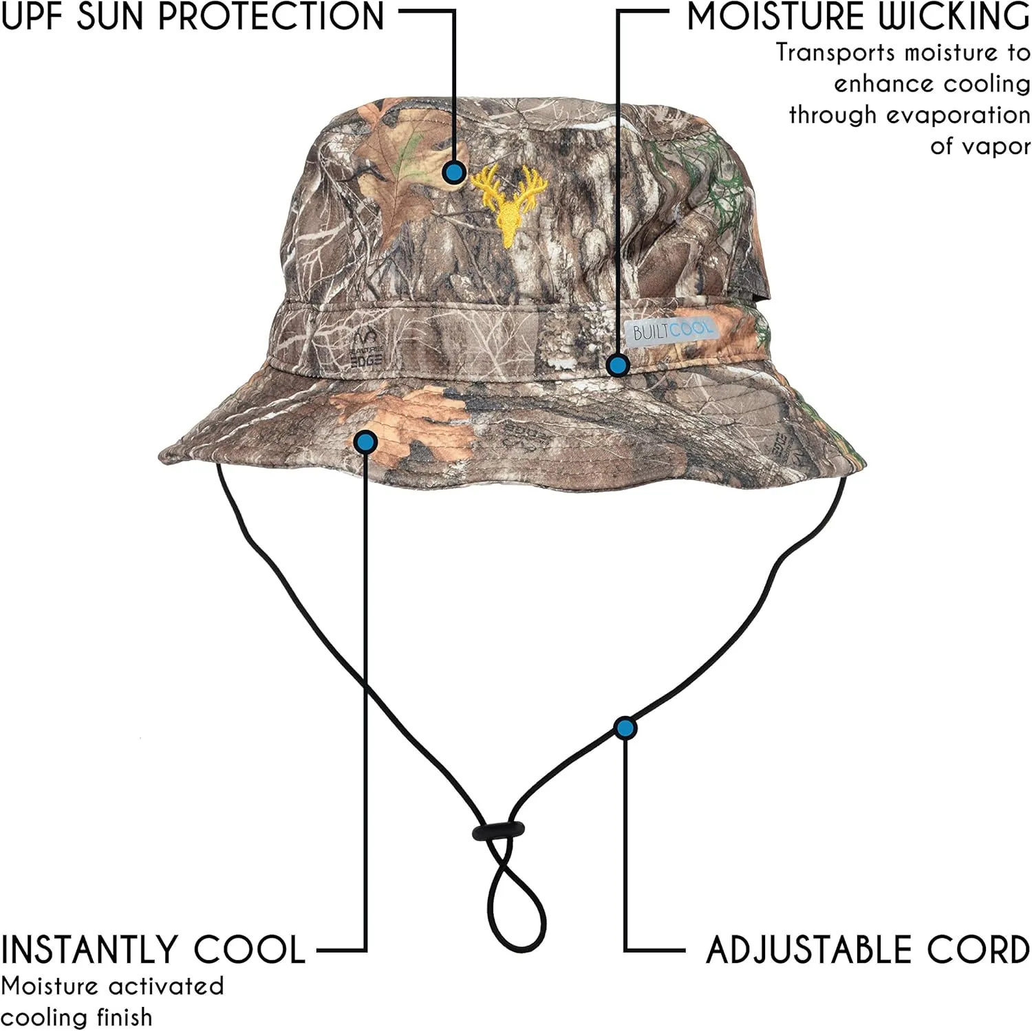 BUILTCOOL Men’s Camo Bucket Hat - Boonie Cap for Fishing, Hunting, Camping, and Kayaking