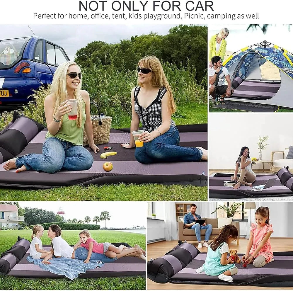 Car Automatic Inflatable Bed for BYD Tang EV 7seats 2015 2016 2017, Portable Movable Thickened Trunk Sleeping Bed Outdoor Camping Hiking Air Mattress,Orange