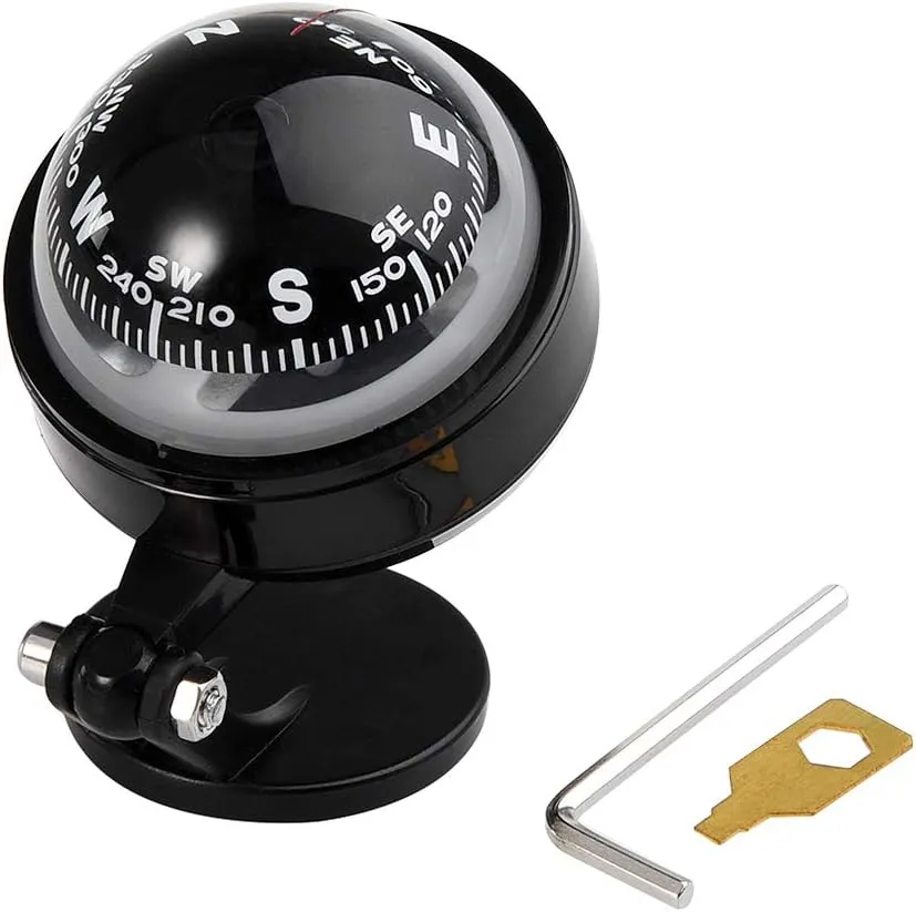 Car Compass,Car Dashboard Mount Navigation for Compass Ball Plastic Direction Guidance Tool for Camping Hiking