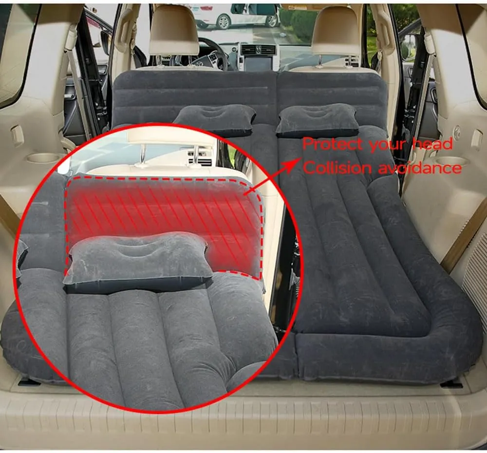 Car Inflatable Mattress for Hyundai Ioniq 5 NE 2021 2022 2023 2024 Rear Trunk Air Mattress Camping Folding Air Bed Cushion Back Seat Air Sleeping Mattresses,Black01