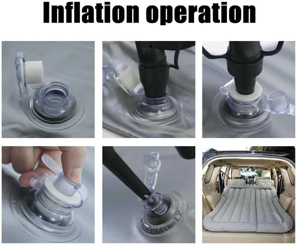 Car Inflatable Mattress for Hyundai Ioniq 5 NE 2021 2022 2023 2024 Rear Trunk Air Mattress Camping Folding Air Bed Cushion Back Seat Air Sleeping Mattresses,Black01