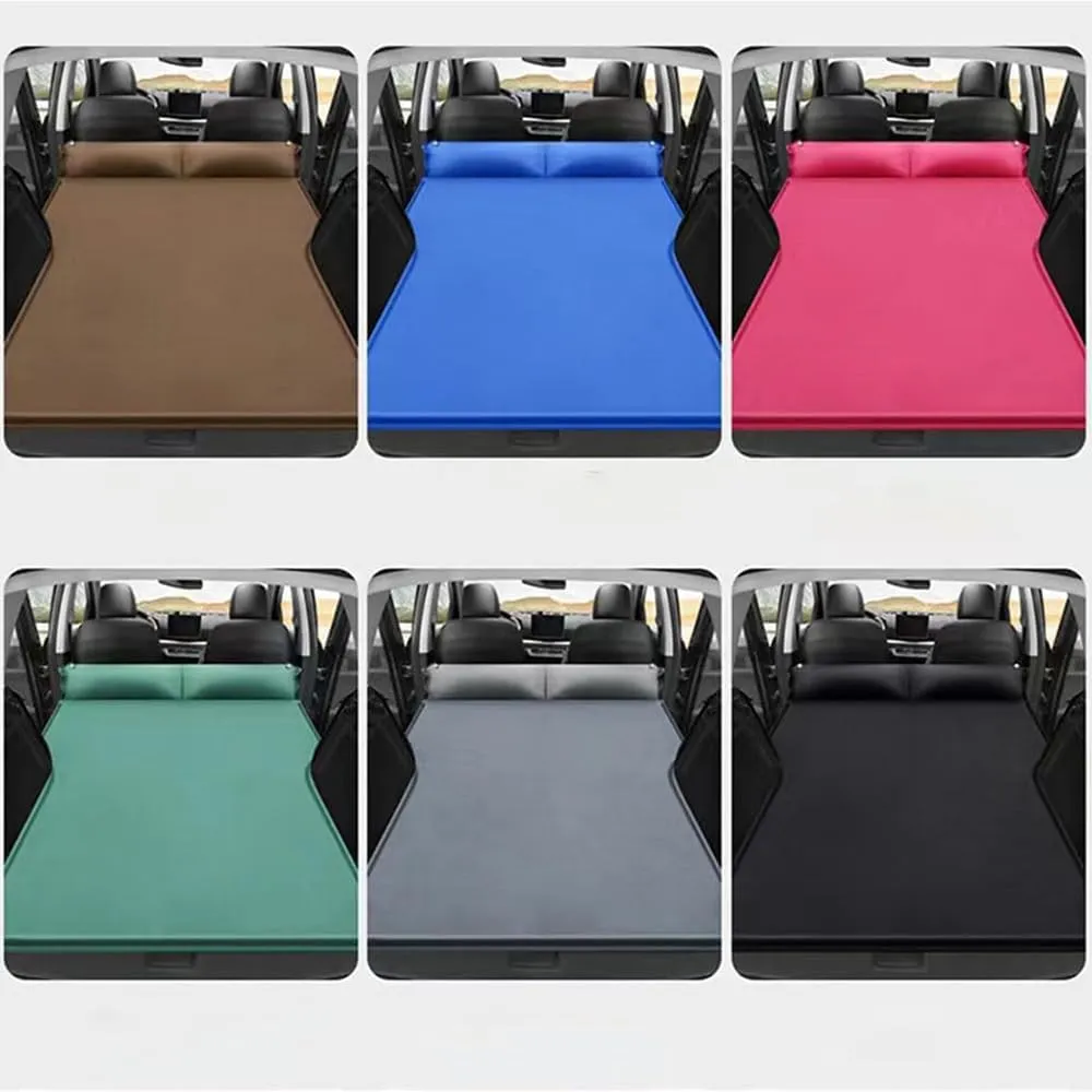 Car Inflatable Mattress for Volvo V60 V70 V90 XC40 XC60 XC70 XC90 2023 2024 Portable Flocking Air Mattress Camping Travel Mattress Auto Accessories,Black