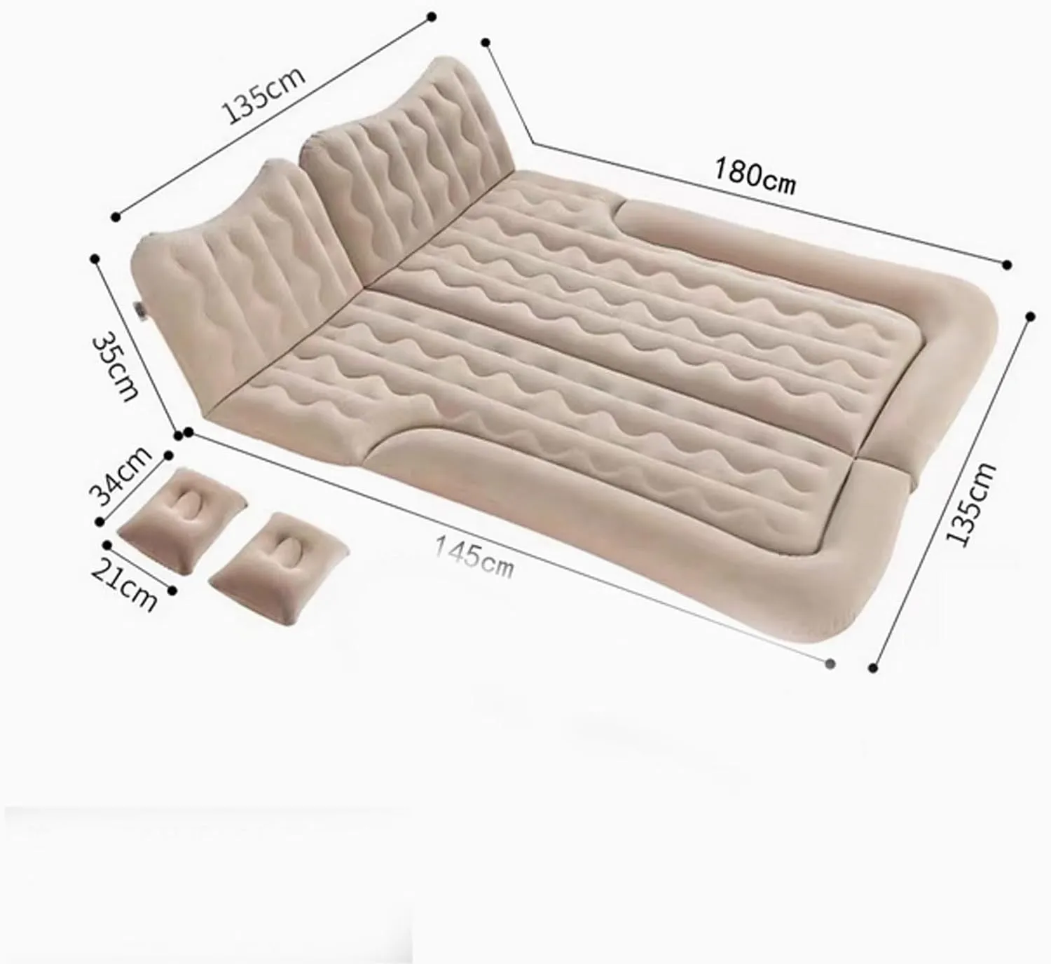 Car Mattress for Toyota 4runner IV 2002-2005 2006 2007 2008 2009, Car Air Mattress Inflatable Bed Portable Foldable with Pillow Thickened and Flocked Car Accessories,Black