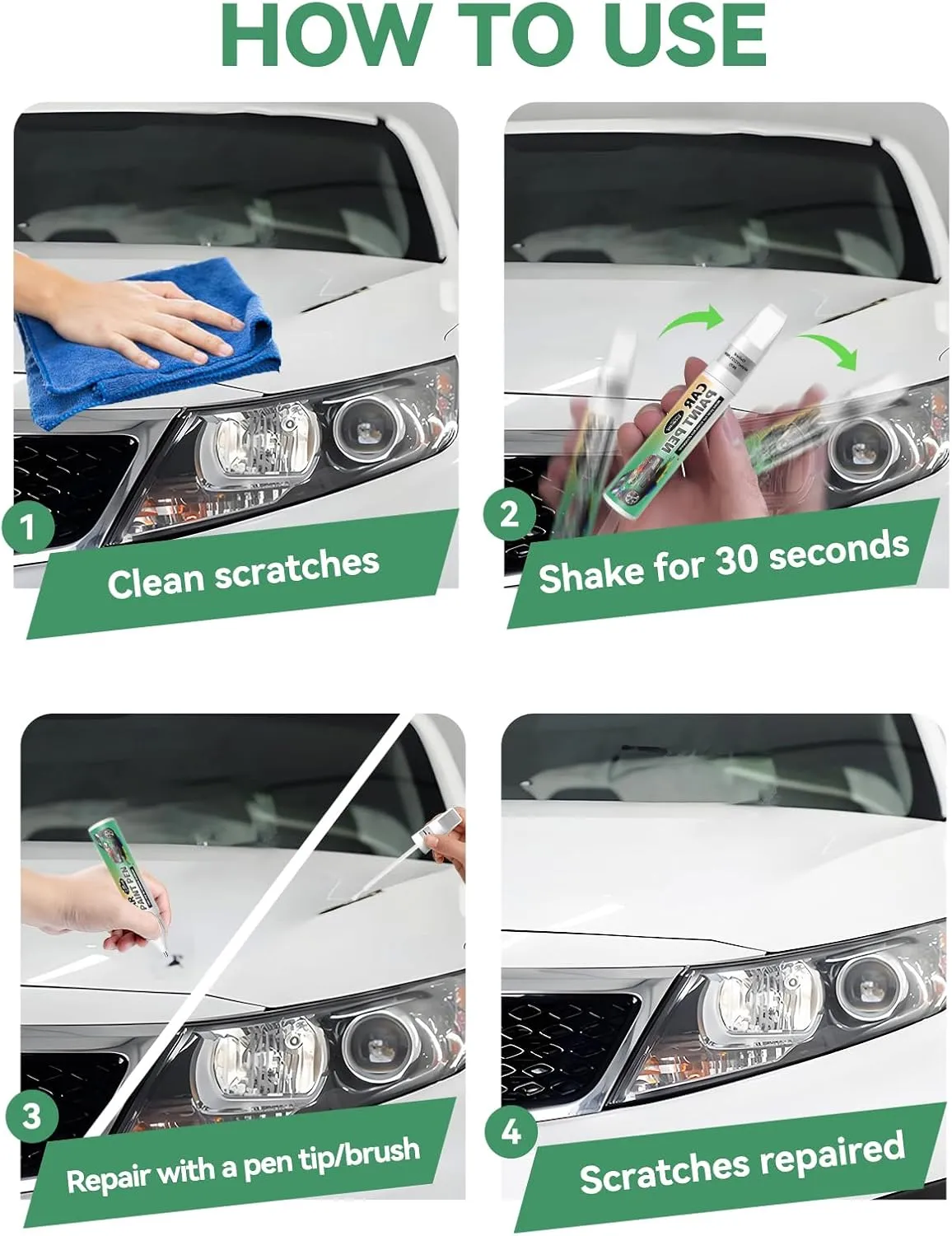 Car Touch Up Paint Deep Cherry Red Crystal Pearl(PRP/JRP) for Jeep, Color Accurate Car Scratch Repair Remover Pen Fix Auto Paint Chips and Nicks