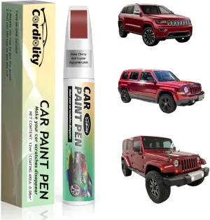 Car Touch Up Paint Deep Cherry Red Crystal Pearl(PRP/JRP) for Jeep, Color Accurate Car Scratch Repair Remover Pen Fix Auto Paint Chips and Nicks
