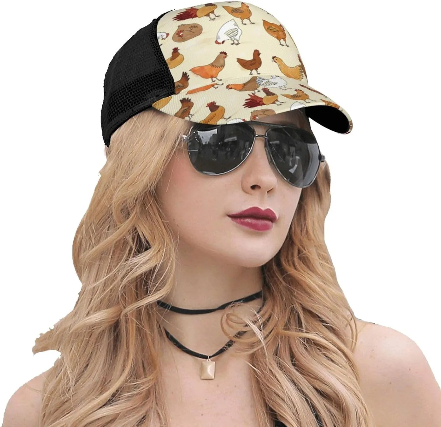 Cartoon Animal Baseball Cap Golf Dad Hat for Men and Women Adjustable Snapback Mesh-Back Outdoor Sport Trucker Hat