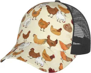 Cartoon Animal Baseball Cap Golf Dad Hat for Men and Women Adjustable Snapback Mesh-Back Outdoor Sport Trucker Hat
