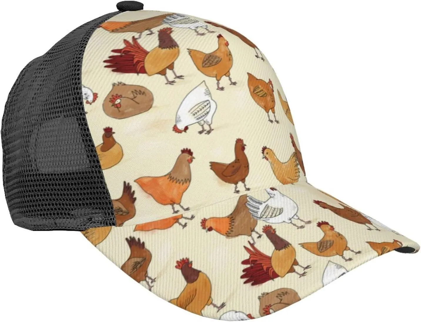 Cartoon Animal Baseball Cap Golf Dad Hat for Men and Women Adjustable Snapback Mesh-Back Outdoor Sport Trucker Hat