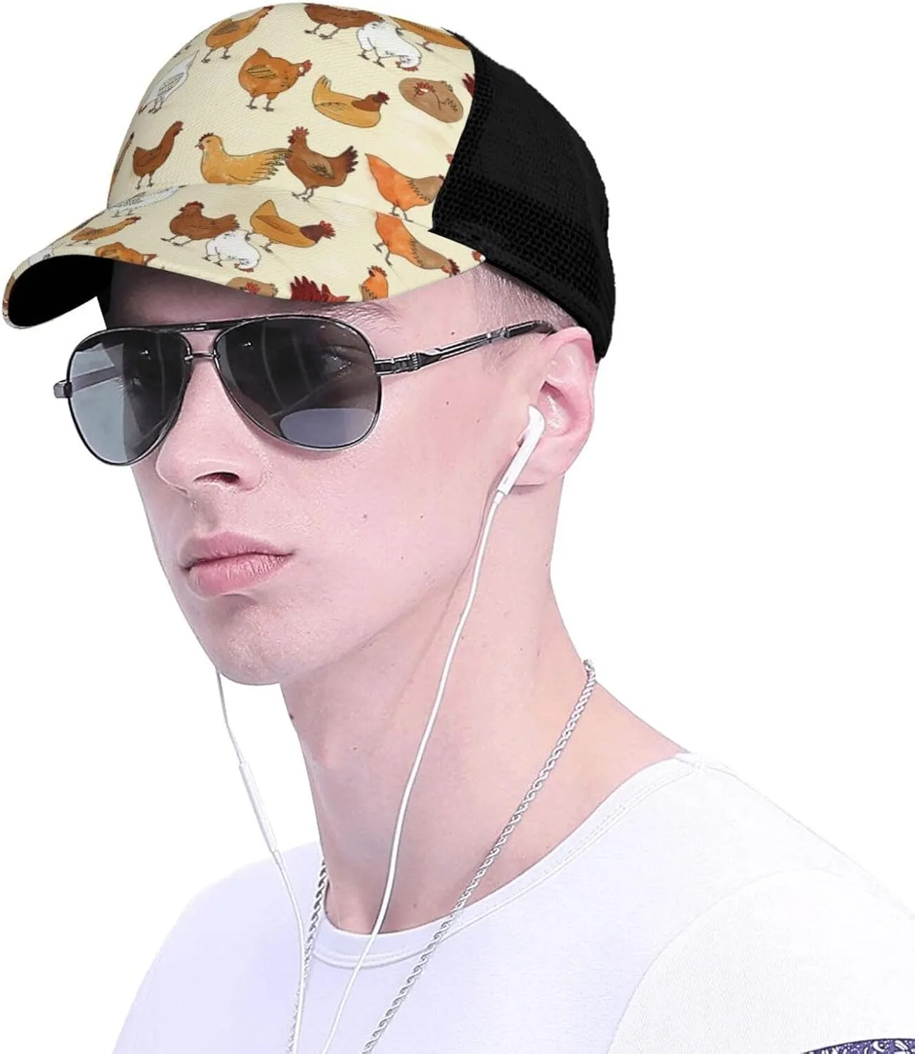 Cartoon Animal Baseball Cap Golf Dad Hat for Men and Women Adjustable Snapback Mesh-Back Outdoor Sport Trucker Hat