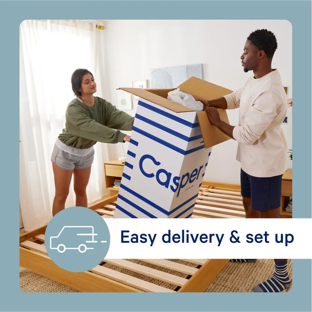 Casper Sleep Element Mattress, Full Size - Memory Foam   Support - 100-Night Trial - Medium Firm CertiPUR-US Mattress, Grey