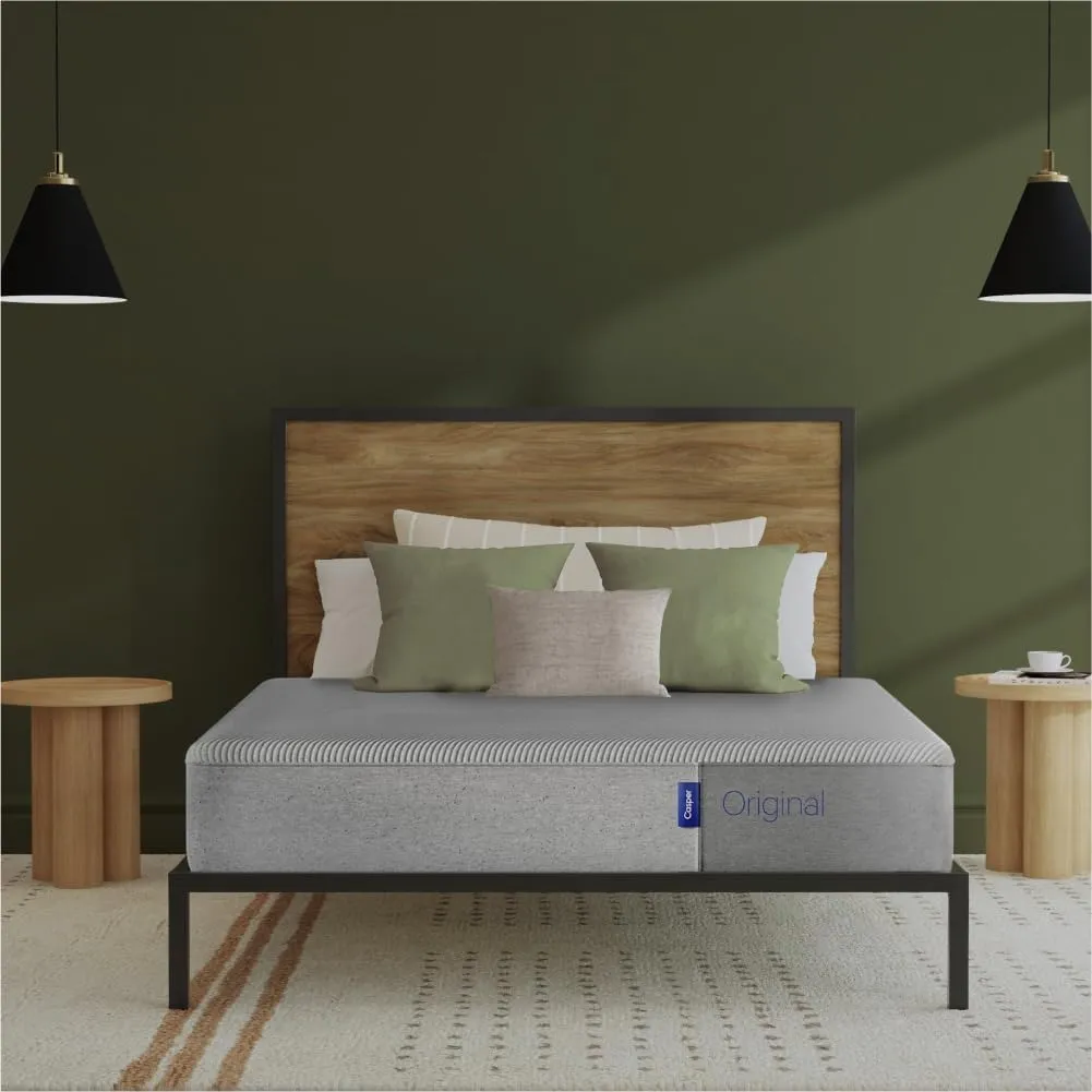 Casper Sleep Original Foam, King Size Mattress with Zoned SupportTM - Medium Firm Memory Foam Bed in a Box - 100-Night Trial - 10 Year Warranty - CertiPUR-US Mattress, Light Grey