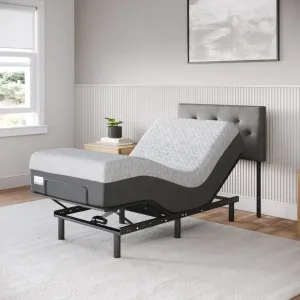 Celestial Aurora Adjustable Bed Base (Frame)   8 inch Gel Memory Foam Mattress (Firm), Easy Assembly, Head and Foot Lift, Zero Gravity, Memory Positions, CertiPUR-US Bed - TwinXL