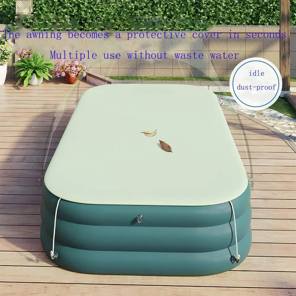 Children's Automatic Inflatable Swimming Pool Shade Baby Swimming Pool Swimming Bucket Folding Swimming Pool Paddling Pool Inflatable Ball Pool