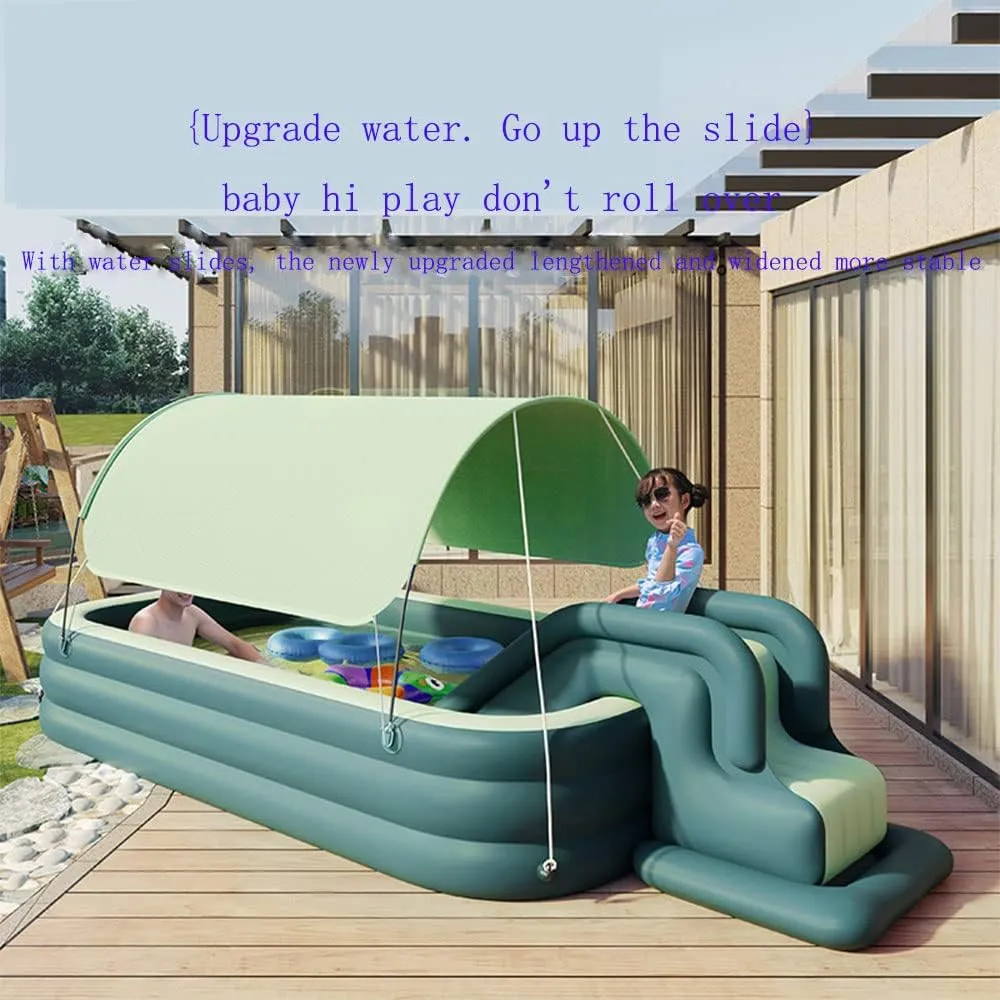 Children's Automatic Inflatable Swimming Pool Shade Baby Swimming Pool Swimming Bucket Folding Swimming Pool Paddling Pool Inflatable Ball Pool