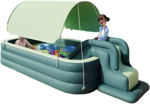Children's Automatic Inflatable Swimming Pool Shade Baby Swimming Pool Swimming Bucket Folding Swimming Pool Paddling Pool Inflatable Ball Pool
