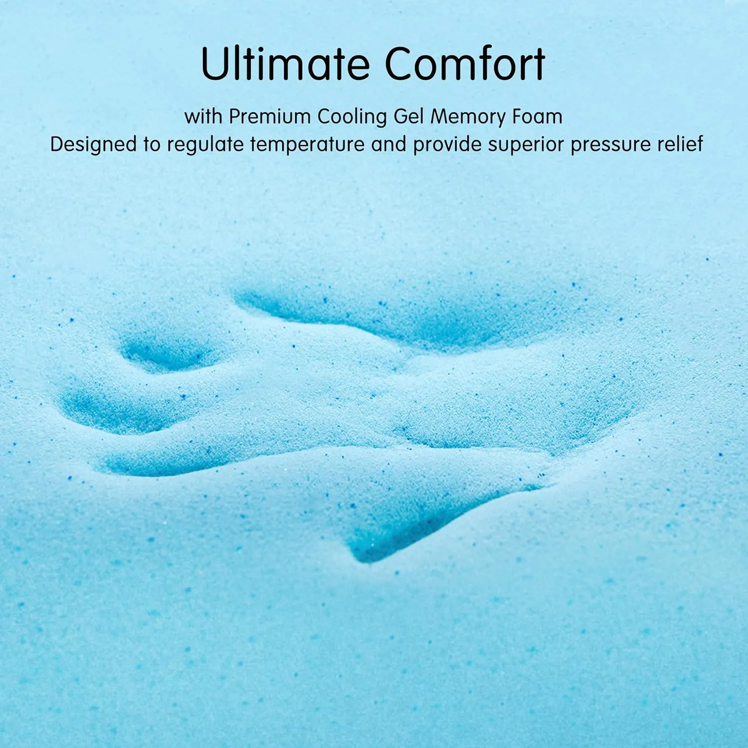 CHUN YI Cooling Mattress Topper Queen, 4 Inch Memory Foam Mattress Topper, Gel Infused Bed Topper for Pressure Relief, Mattress Pad with Removable Washable Cover, CertiPUR-US Certified