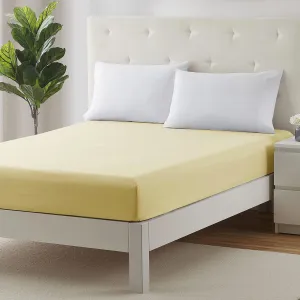 Clara Clark Fitted Sheet, Extra Deep Pocket Fits Deep Mattress, Luxury Soft Fitted Sheet Only, Full Mellow Yellow