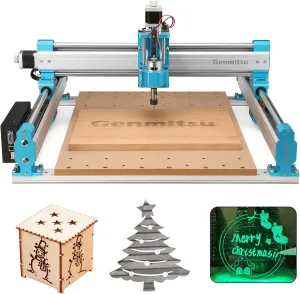 CNC Router Machine 4040-PRO for Metal Acrylic Cutting Milling, GRBL Control, Lead Screw Driven, 3 Axis Engraving, Working Area 15.7” x 15.7” x 3.1”