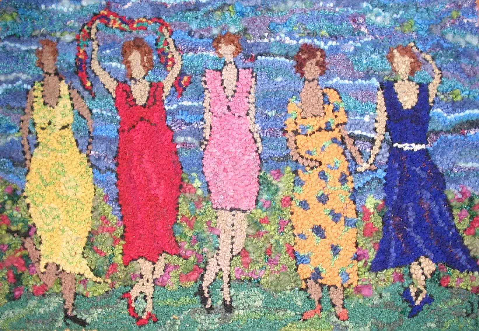 Coastal Girls 34" x 22" - Rug Hooking Pattern or Kit