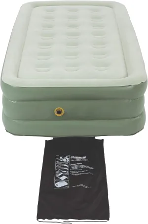 Coleman SupportRest Double-High Air Mattress for Indoor or Outdoor Use, Easily Inflatable Airbed with Plush Top & Carry Bag, Queen & Twin Options Available